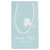 アラスカ州マップの目的地の結婚式の好意    スモールペーパーバッグ (裏面)