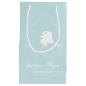 アラスカ州マップの目的地の結婚式の好意    スモールペーパーバッグ (正面)