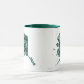 アラスカ州マップイラストレーション マグカップ (中央)