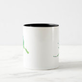 アラスカ州マップ水彩2トーンコーヒーマグ ツートーンマグカップ (中央)