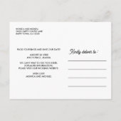 アラスカ州マップ目的地の結婚式 – ANY COLOR! 案内ポストカード (裏面)