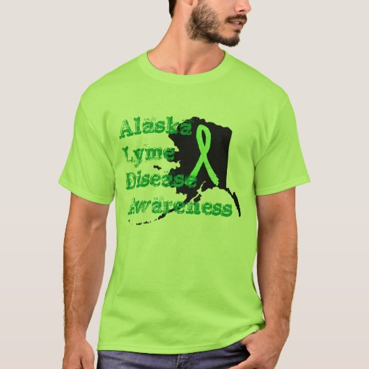 アラスカ州ライム病啓発Tシャツ Tシャツ (正面)