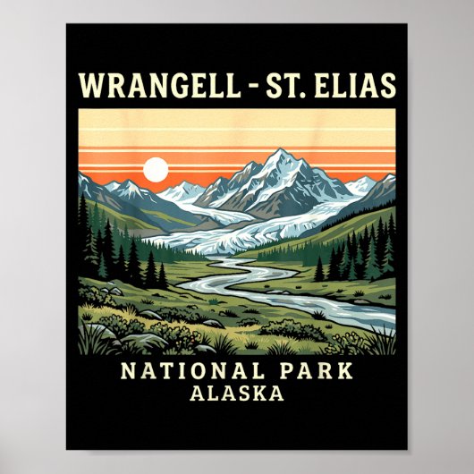 アラスカ州ラングエル・セントイライアス国立公園 ヴィンテージ ポスター (正面)