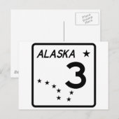アラスカ州ルート3 ポストカード (正面/裏面)