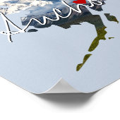 アラスカ州写真の挿入と町名 ポスター (角)