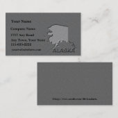 アラスカ州名刺の石の外観 名刺 (正面/裏面)