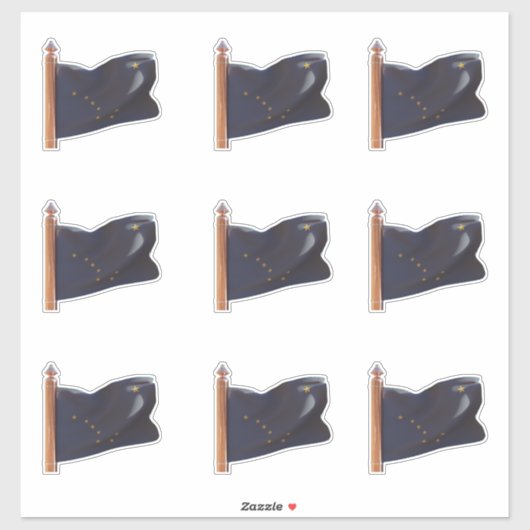 アラスカ州国旗 シール (シート)