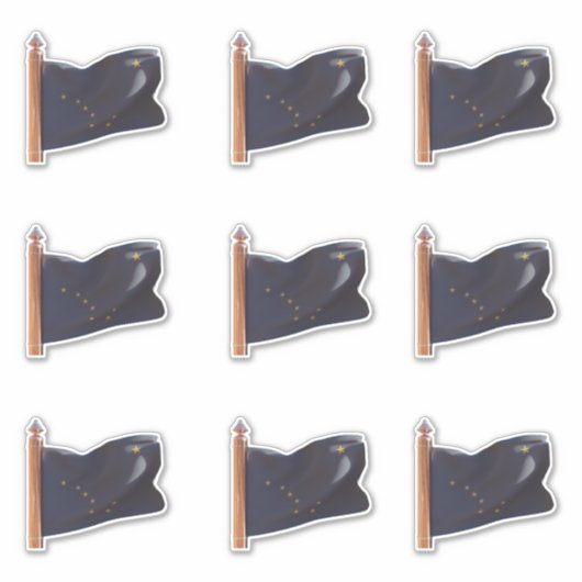 アラスカ州国旗 シール (正面)