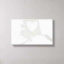 アラスカ州形状(ハート付き)