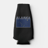 アラスカ州文字国旗 ボトルクーラー (正面)