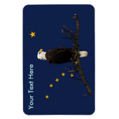 アラスカ州旗とイーグル マグネット (縦)