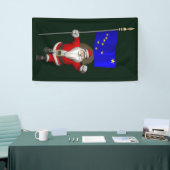 アラスカ州旗のあるサンタクロース 横断幕 (トレードショー)