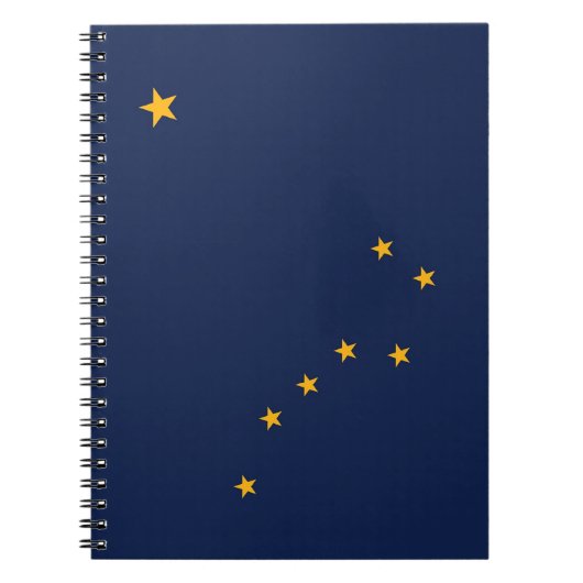 アラスカ州旗の付いたノート州 ノートブック (正面)