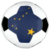 アラスカ州旗の動的グラフィック サッカーボール (回転)