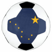アラスカ州旗の動的グラフィック サッカーボール (正面)