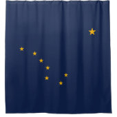 アラスカ州旗の動的グラフィック シャワーカーテン (正面)