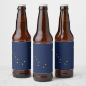 アラスカ州旗の動的グラフィック ビールラベル (ボトル)