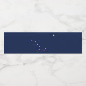 アラスカ州旗の動的グラフィック ペットボトルラベル (シングルラベル)