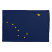 アラスカ州旗の動的グラフィック 枕カバー (裏面)