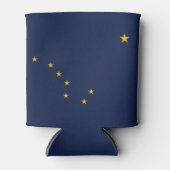 アラスカ州旗の動的グラフィック 缶クーラー (正面)