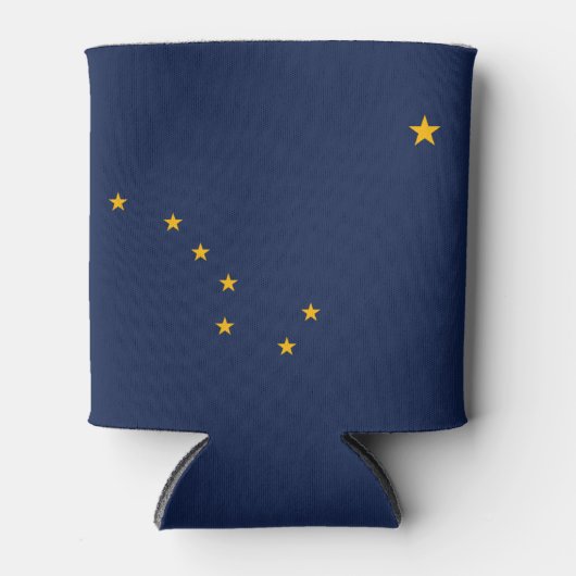 アラスカ州旗の動的グラフィック 缶クーラー (正面)