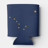 アラスカ州旗の動的グラフィック 缶クーラー (裏面)