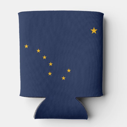 アラスカ州旗の動的グラフィック 缶クーラー (裏面)