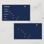 アラスカ州旗を持つ名刺 名刺 (正面/裏面)