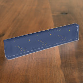 アラスカ州旗を持つ愛国的な卓上の銘板 デスクネームプレート (側面)