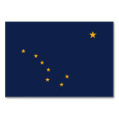 アラスカ州旗を持つ愛国的な特別なテーブルカード テーブルナンバー (裏面)