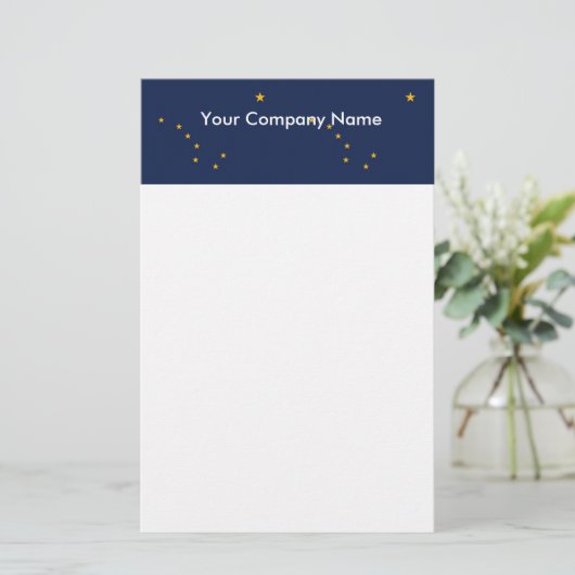 アラスカ州旗を持つ文房具 便箋 (スタンド正面)