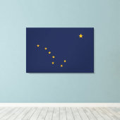 アラスカ州旗キャンバスプリント キャンバスプリント (インサイチュ (ウッドフロア))