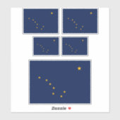 アラスカ州旗デザイン シール (シート)