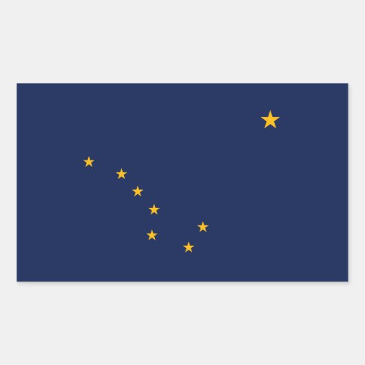 アラスカ州旗デザイン 長方形シール (正面)