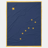 アラスカ州旗プリント愛国者 フリースブランケット (正面)