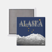 アラスカ州旗マッキンリー磁石 マグネット (正面/裏面)