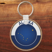アラスカ州旗州 キーホルダー (正面)