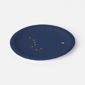 アラスカ州旗紙プレート ペーパープレート (アングル)