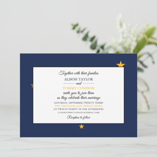 アラスカ州旗結婚旗 招待状 (スタンド正面)