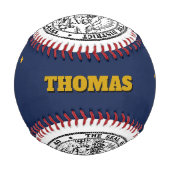 アラスカ州旗，アラスカ，モノグラム/野球ボール 野球ボール (正面)