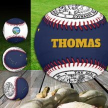 アラスカ州旗，アラスカ，モノグラム/野球ボール