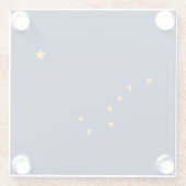 アラスカ州旗 ガラスコースター (裏面)