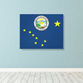 アラスカ州旗 キャンバスプリント (インサイチュ (ウッドフロア))