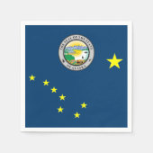 アラスカ州旗 スタンダードカクテルナプキン (正面)