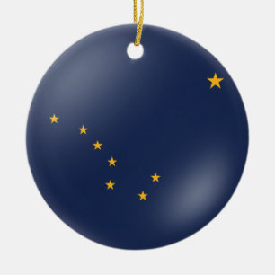 アラスカ州旗 セラミックオーナメント