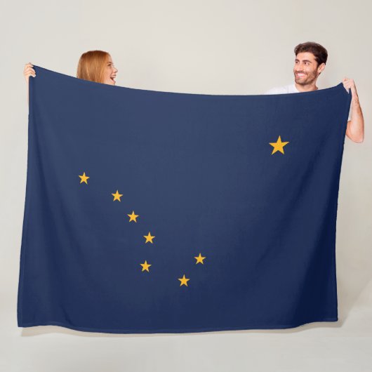 アラスカ州旗 フリースブランケット (インサイチュ)