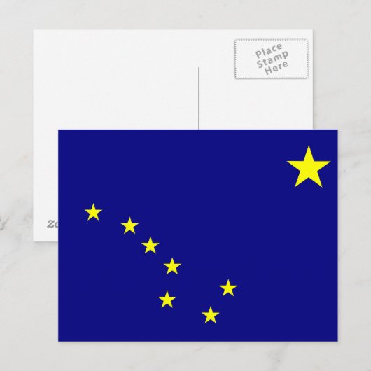 アラスカ州旗 ポストカード (正面/裏面)