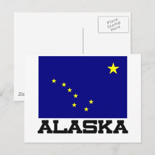 アラスカ州旗 ポストカード (正面/裏面)
