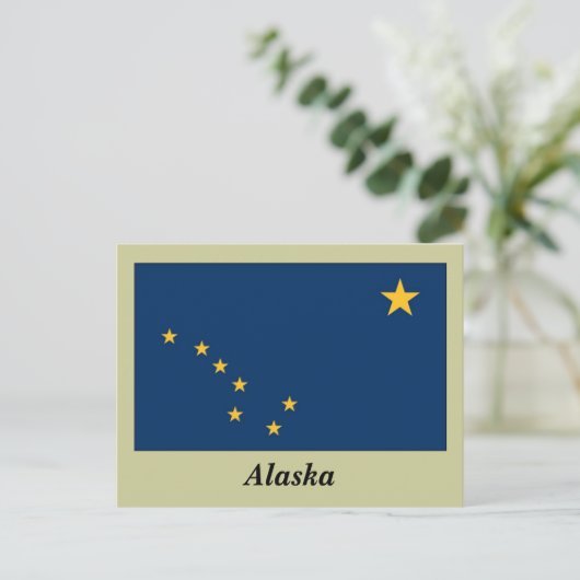 アラスカ州旗 ポストカード (スタンド正面)