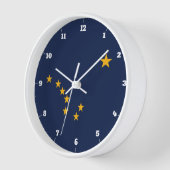 アラスカ州旗 壁時計 (傾斜)